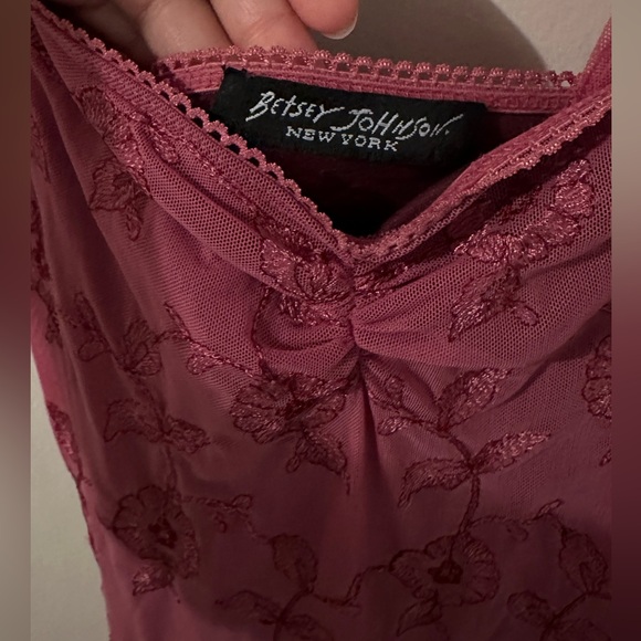 Betsey Johnson Pink Embroidered Dress - Picture 4 of 4